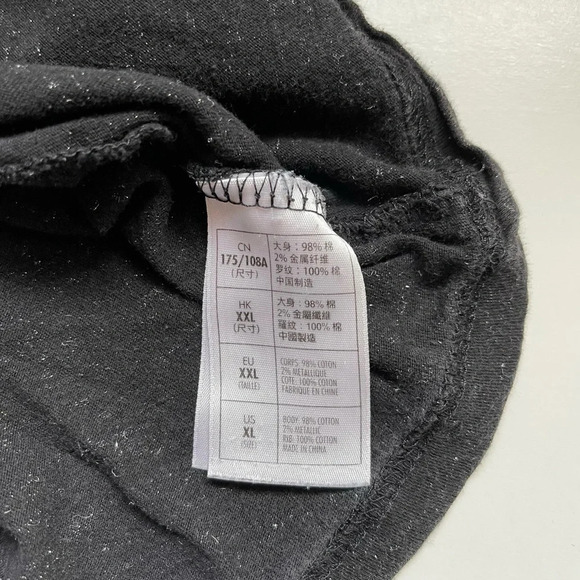 Disney Black Silver Allover Sparkle Minnie Mouse Graphic Boxy Tee Xlarge Women’s - Picture 10 of 11